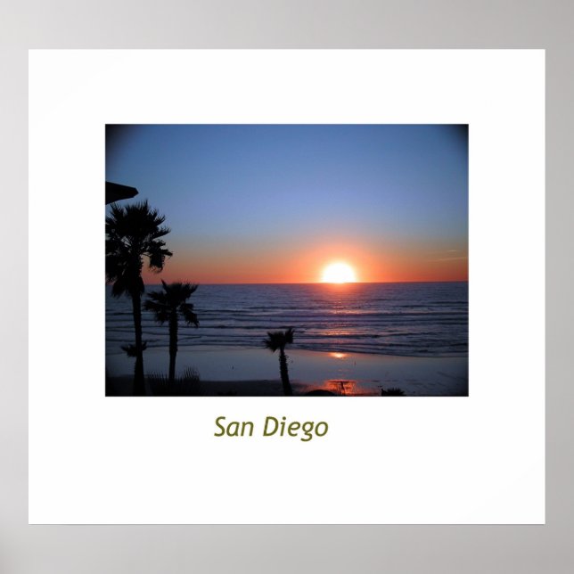 San Diego Sunset Poster (Framsidan)