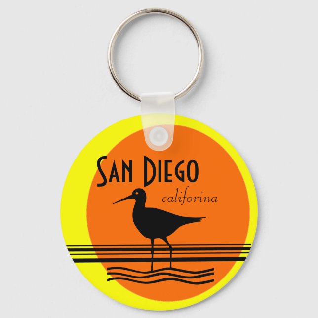 San Diego-Sunset Souvenir Nyckelring (Framsida)