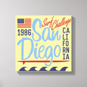 San Diego Surfa Challenge 1986 Canvastryck