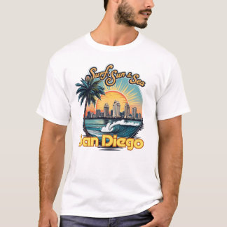 San Diego, "Surfa, Sol och hav" T Shirt