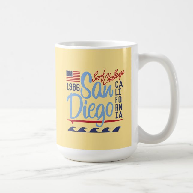 San Diego surfautmaning 1986 Kaffemugg (Höger)