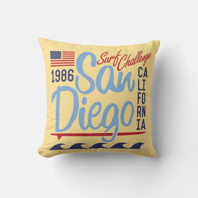 San Diego surfautmaning 1986 Kudde (Framsida)