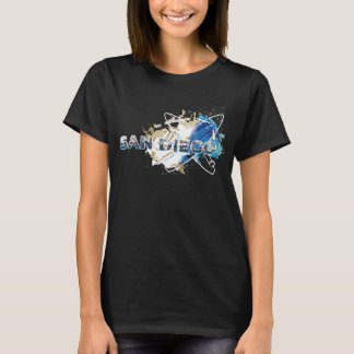 San Diego Surfboard City Skyline California T Shirt