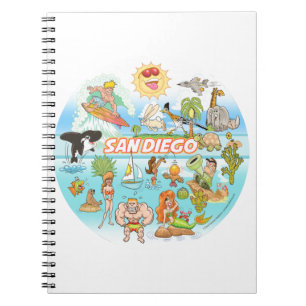 San Diego Tecknad Anteckningsbok
