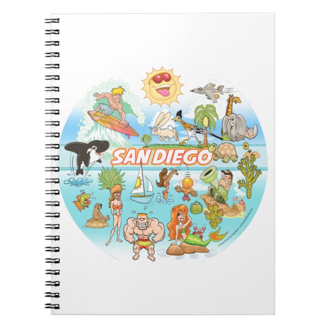 San Diego Tecknad Anteckningsbok (Framsidan)