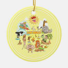 San Diego Tecknad Julgransprydnad Keramik