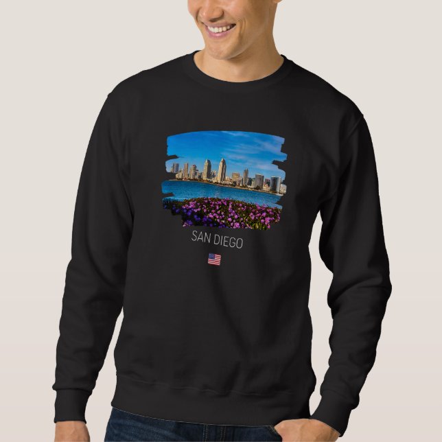 San Diego USA 1 Lång Ärmad Tröja (Framsida)
