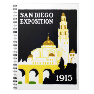 San Diego utläggning 1915 Anteckningsbok Med Spiral