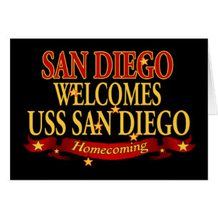 San Diego välkomnar USS San Diego Hälsningskort