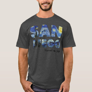 San Diego Van Gogh Starry Night Art Vincent Van Go T Shirt