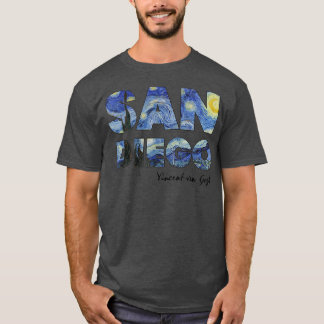San Diego Van Gogh Starry Night Art Vincent Van Go T Shirt