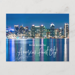 San Diego Vi Har Flyttat Flyttmeddelande Vykort