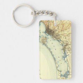 San Diego Vintage Karta Nyckelring