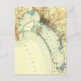 San Diego Vintage Karta Vykort