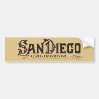 San Diego Vintage Typeface Bumper Sticker Bildekal