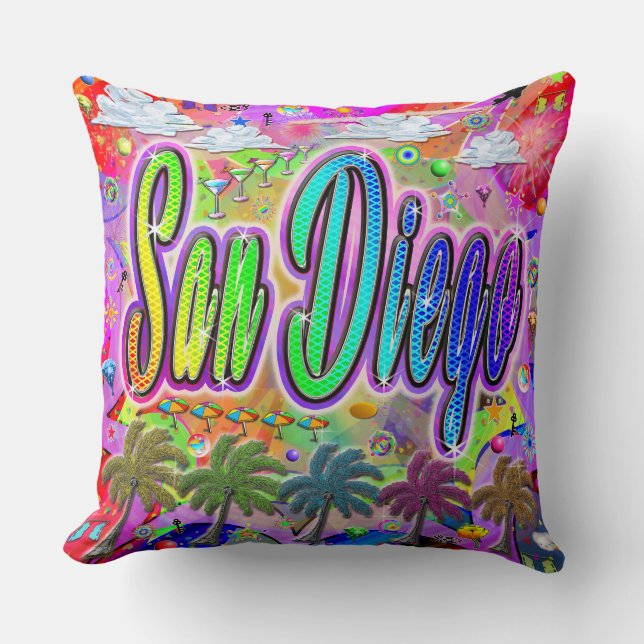San Diego Vista Express Pillow Kudde (Framsida)