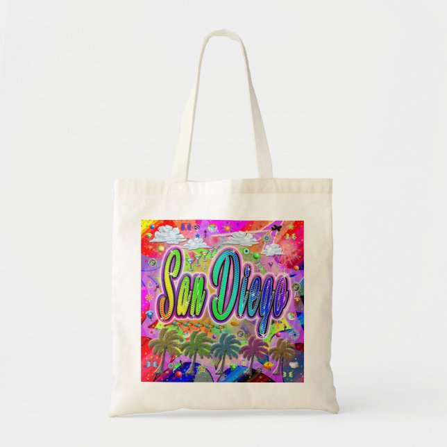 San Diego Vista Express Tote Bag Tygkasse (Framsidan)