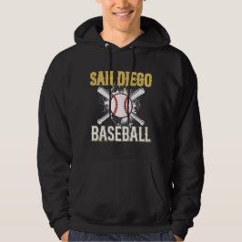 San Diego vit baseboll Hoodie