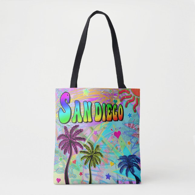 San Diego Vivid Romantik Tote Bag Tygkasse (Framsida)