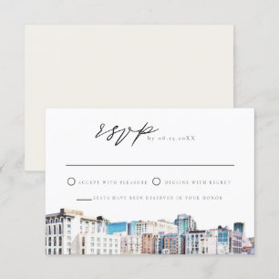 SAN DIEGO Watercolor Skyline Destination OSA kort