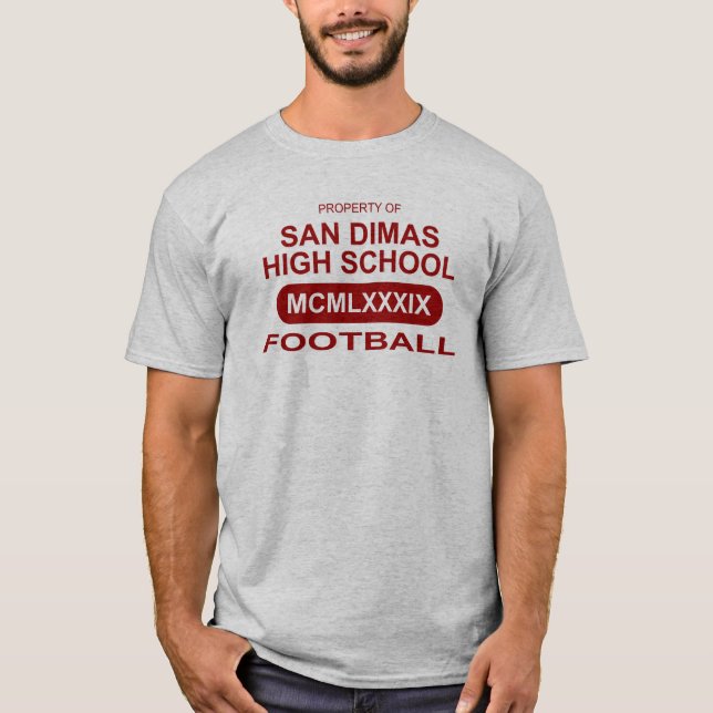 San Dimas högstadiumfotboll Tee (Framsida)