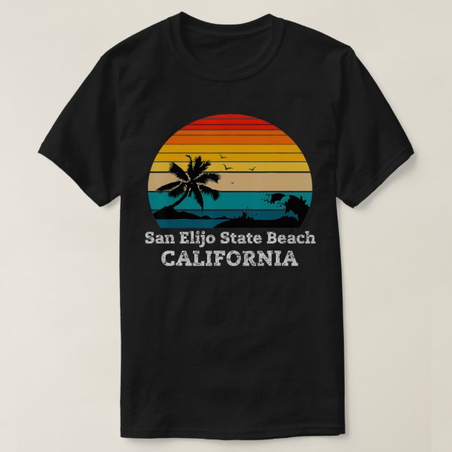 San Elijo State Beach California T Shirt (Design framsida)
