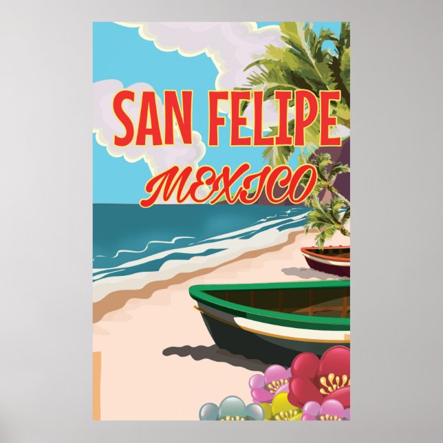 San Felipe Beach Mexiko reseraffisch Poster (Framsidan)