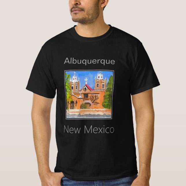 San Felipe de Neri Uppdrag Church, Albuquerque T Shirt (Framsida)