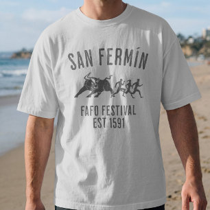 San Fermin Pamplona Spanien Tjurfäktning T Shirt