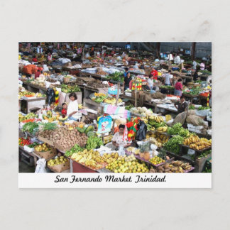 San Fernando Market, Trinidad Postcard Vykort
