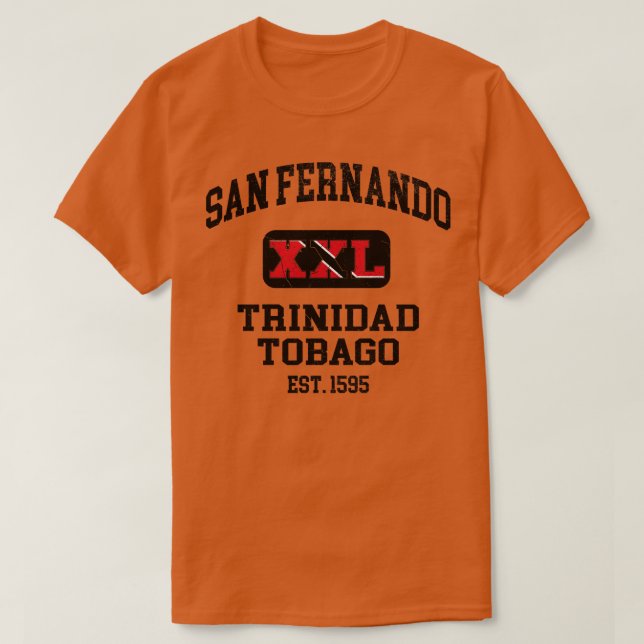 San Fernando Trinidad och Tobago XXL Athletic desi T Shirt (Design framsida)