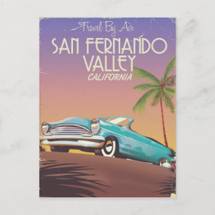 San Fernando Valley Kalifornien vintage reseinlägg Vykort