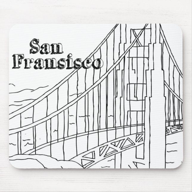 San Fran Golden Grind Bridge California Art Design Musmatta (Framsidan)