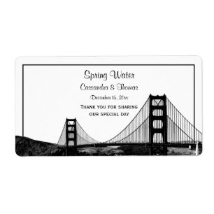 San Fran Skyline Etched BW H Vattenflaska Fraktsedel
