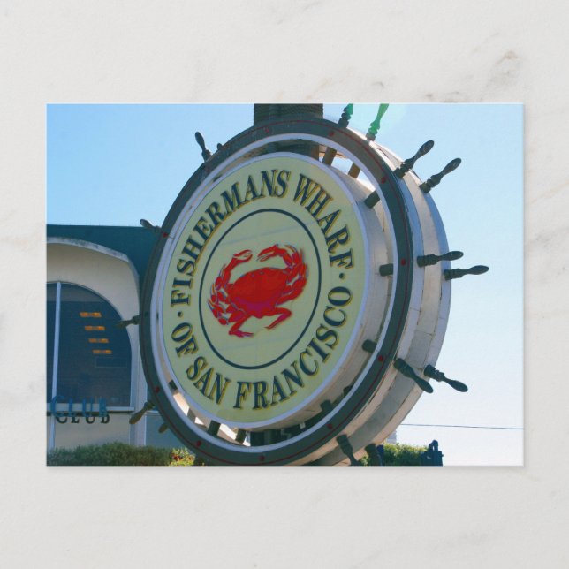 San fran wharf-tecken vykort (Framsida)