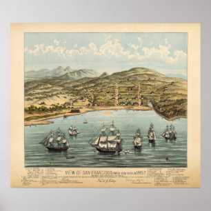 San Francisco 1847 (Bosqui) BigMapBlog.com Poster