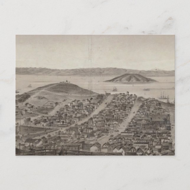 San Francisco, 1862 från ryska Backe Vykort (Framsida)