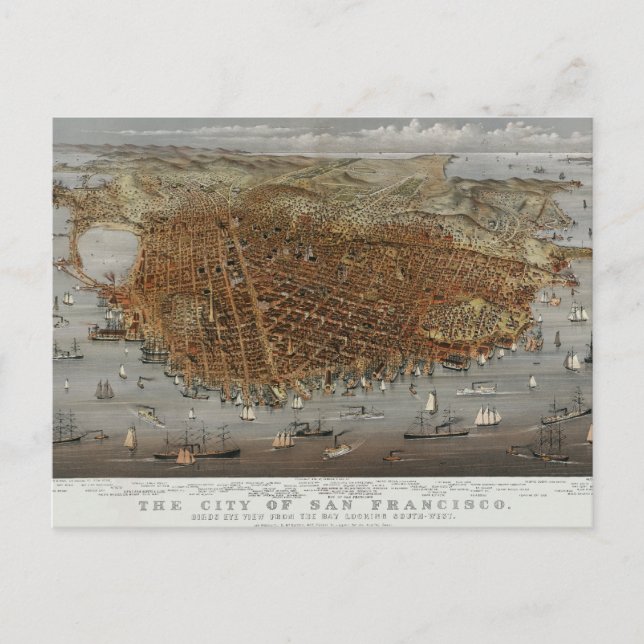 San Francisco 1878 Vykort (Framsida)