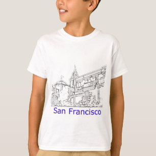 San Francisco 1986 art MUSEUM Zazzle Teckning Tee