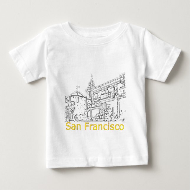 San Francisco 1986 art MUSEUM Zazzle Teckning Tröja (Framsida)