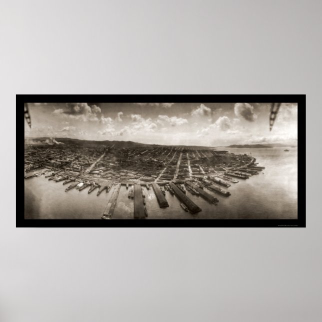 San Francisco Airship Photo 1908 Poster (Framsidan)