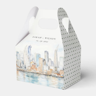 San Francisco akvarell landskapsbröllop Presentaskar