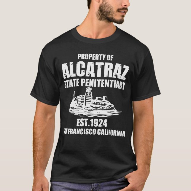 San Francisco Alcatraz egendom i Kalifornien T Shirt (Framsida)
