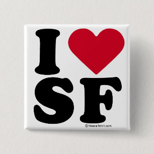 SAN FRANCISCO - "ÄLSKAR JAG SF," "SOM JAG ÄLSKAR KNAPP