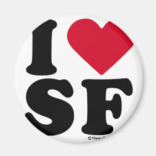 SAN FRANCISCO - "ÄLSKAR JAG SF," "SOM JAG ÄLSKAR MAGNET