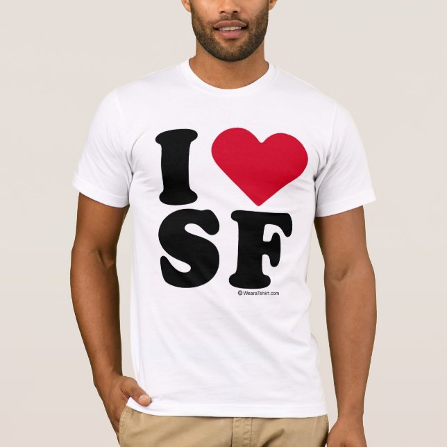 SAN FRANCISCO - "ÄLSKAR JAG SF," "SOM JAG ÄLSKAR TEE (Framsida)