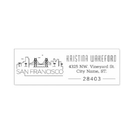 San Francisco | Anpassningsbar Adress självtryckan Självfärgande Stämpel