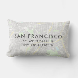 San Francisco Anpassningsbar Karta | Diskret Hues Lumbarkudde