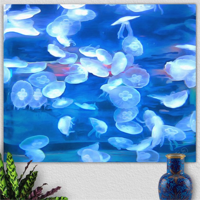 San Francisco Aquarium Jellyfish 0925 Art Print Poster (Skapare uppladdad)