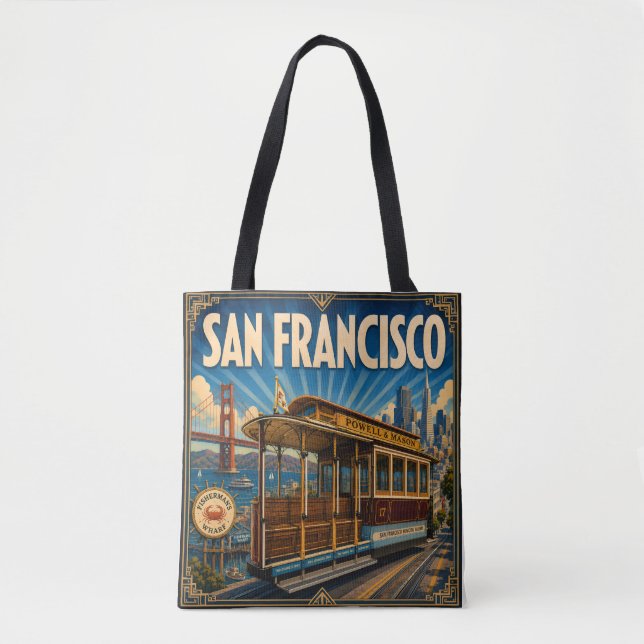 San Francisco art deco-handväska Tygkasse (Framsida)